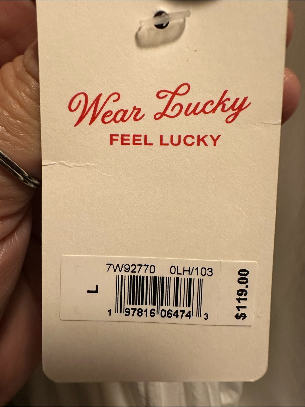 Lucky Brand White Pintuck Button-Front Top - Picture 6 of 6
